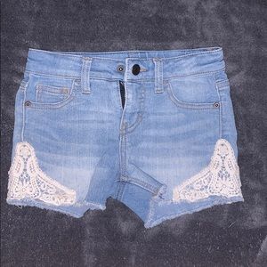 Jean Shorts with White lace